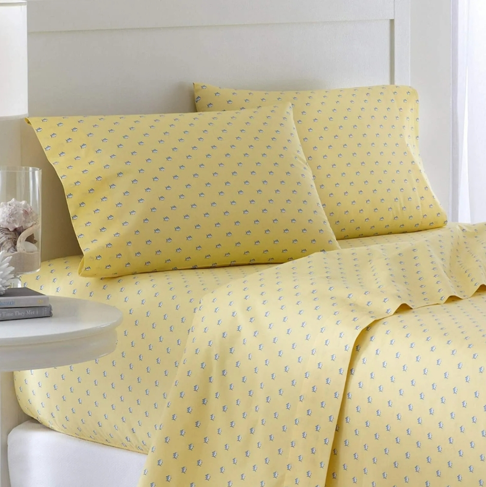 New Southern Tide Skipjack Twin sheet set Yellow - Picture 2 of 7